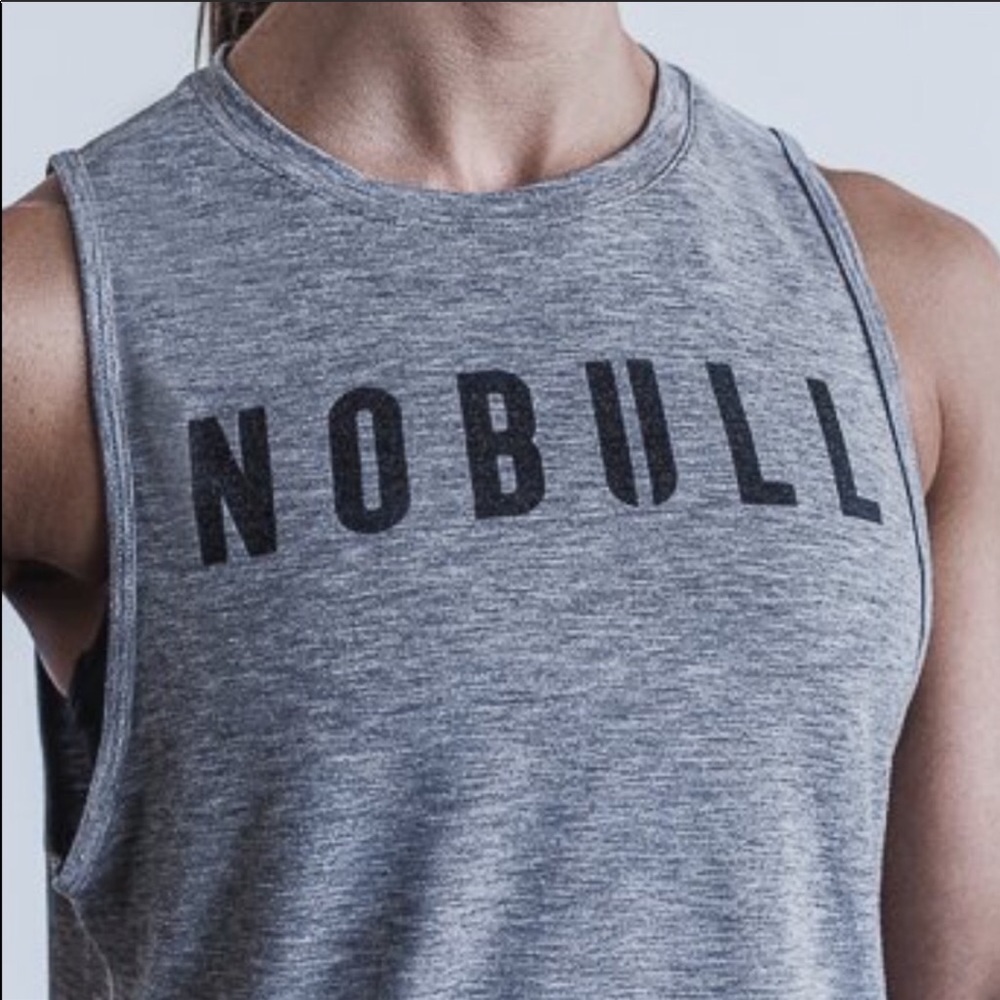 No Bull Muscle Crop Tank HEATHER GRAY Size: Medium